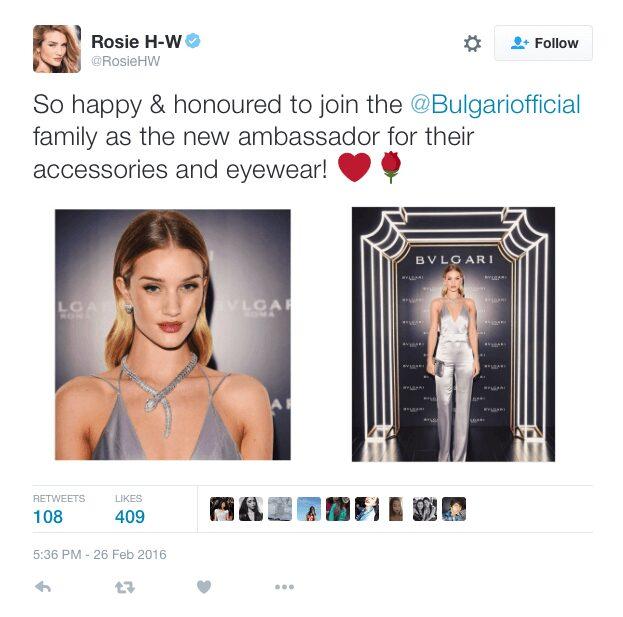 Rosie Huntington-Whiteley Joins Bulgari - New You